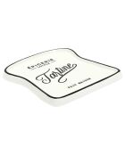 Assiette toast Brooklyn blanc/noir - 1.5x16.5x17.7 cm
