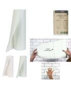 2 Rouleaux essuie tout réutilisables blanc - 8x28x8 cm