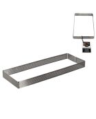 Cadre paisserie perforé rectangle gris - 30x2.6x11.2 cm