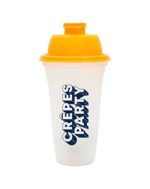 Shaker pâte à crèpes chandeleur modèle aléatoire rouge/jaune - 9.5x20.5 cm