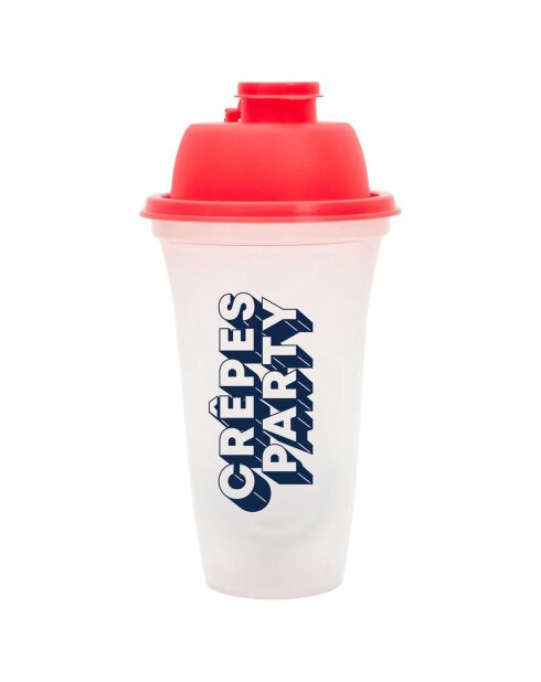 Shaker pâte à crèpes chandeleur modèle aléatoire rouge/jaune - 9.5x20.5 cm