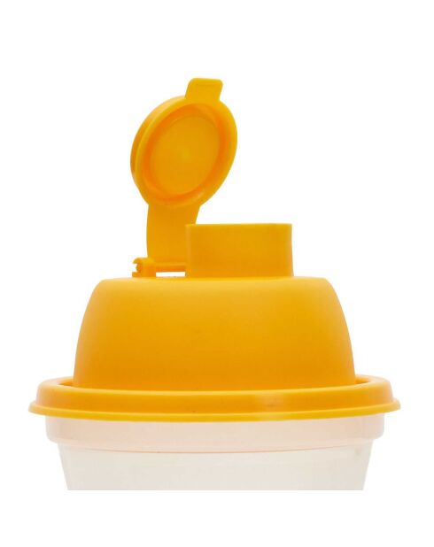 Shaker pâte à crèpes chandeleur modèle aléatoire rouge/jaune - 9.5x20.5 cm