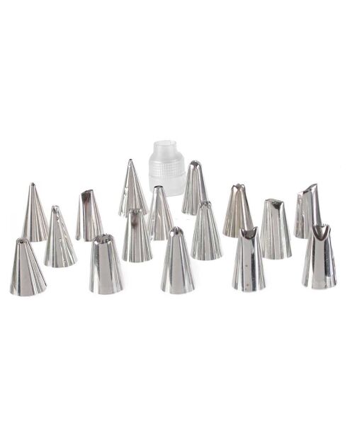 Boite à douilles grise  - 16 pièces  - 3x4x3 cm