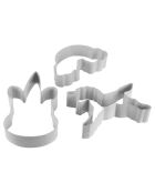 3 Emportes pièces licorne gris - 6.5x2.5x12.5 cm