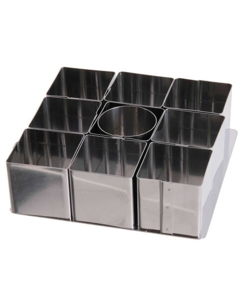 Moule à gateau cubic gris - 10x0.2x10 cm