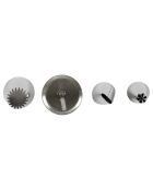 Boite à douille et accessoire décoration - 55 pièces gris/blanc - 22x4.3x18.3 cm