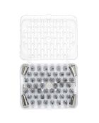 Boite à douille et accessoire décoration - 55 pièces gris/blanc - 22x4.3x18.3 cm