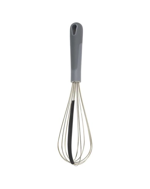 Fouet 2 en 1 spatule intégrée gris/noir - 7.5x7.5x30 cm