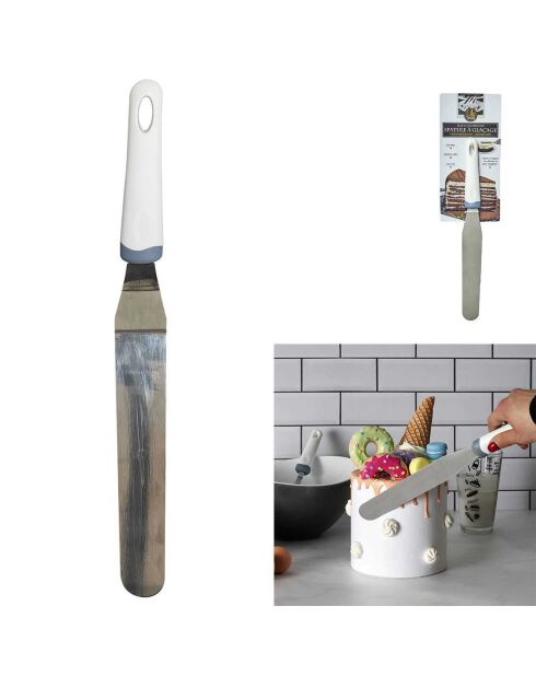 Spatule en inox gris - 38.4x3.6x3.6 cm
