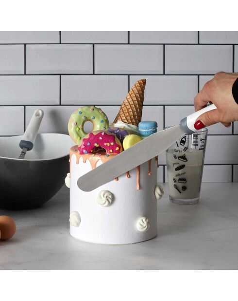 Spatule en inox gris - 38.4x3.6x3.6 cm