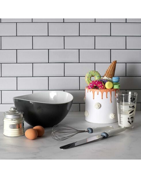 Spatule en inox gris - 38.4x3.6x3.6 cm
