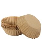 4 Moules à muffin kraft marron - 7.5x5x7.5 cm