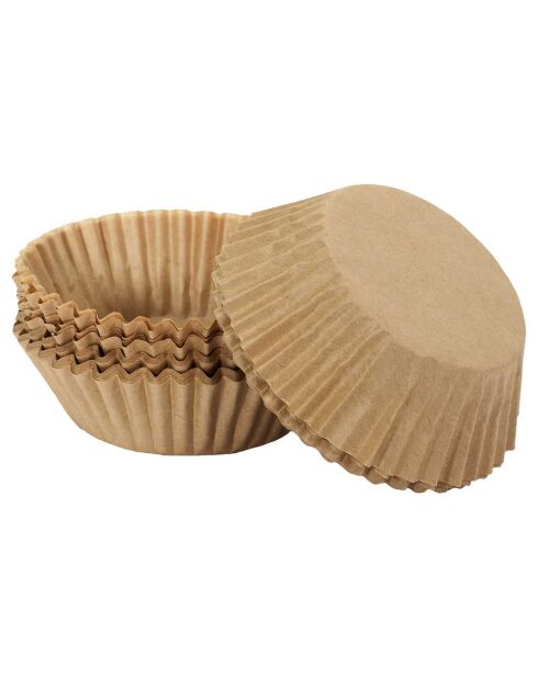 4 Moules à muffin kraft marron - 7.5x5x7.5 cm