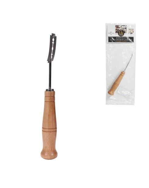Lame de boulanger marron - 18.5x4.4x2.3 cm
