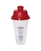 Shaker pâte à crèpes chandeleur rouge/transparent - 10.3x20x10.3 cm