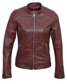 Chaqueta Vuela de piel de cordero burdeos