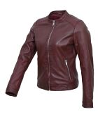 Chaqueta Vuela de piel de cordero burdeos