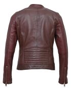 Chaqueta Vuela de piel de cordero burdeos