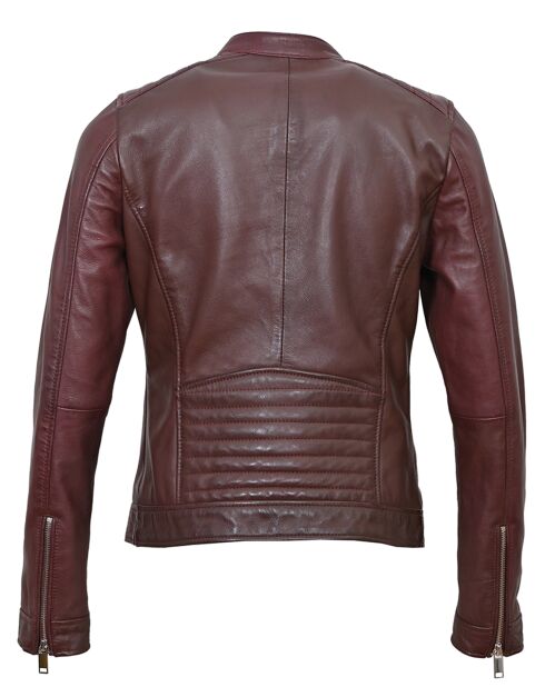 Chaqueta Vuela de piel de cordero burdeos