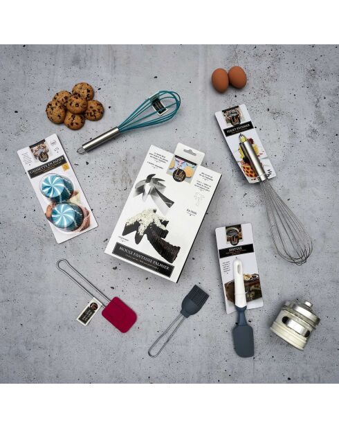 Spatule silicone gris/blanc - 5.4x2x25 cm