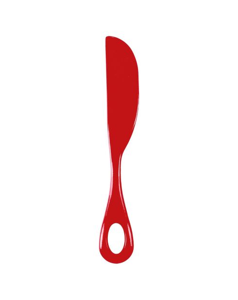 2 Spatules à tartiner modèle aléatoire rouge/jaune - 3.2x0.5x20.2 cm