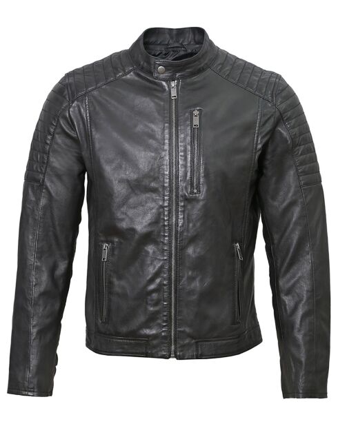Lancelot Schwarze Lammfelljacke