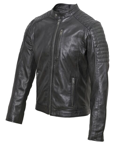 Lancelot Schwarze Lammfelljacke