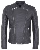 Schwarze Lammfelljacke Larry