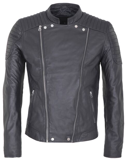 Schwarze Lammfelljacke Larry