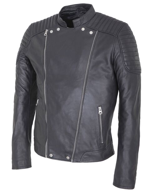 Schwarze Lammfelljacke Larry