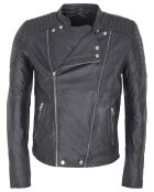 Schwarze Lammfelljacke Larry