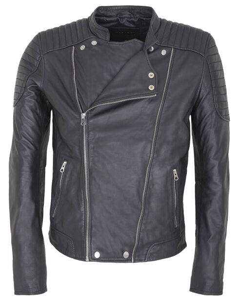 Schwarze Lammfelljacke Larry