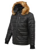 Veste en Cuir d'Agneau Lay noire