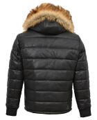 Veste en Cuir d'Agneau Lay noire