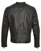 Lazarus zwarte jas van lamsleer