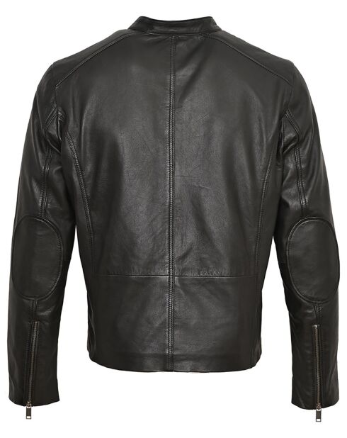 Lazarus zwarte jas van lamsleer