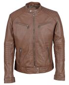 Lazo Cognac Lammfelljacke