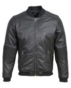 Schwarze Bomber aus Lammfell von Leeroy