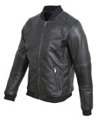 Schwarze Bomber aus Lammfell von Leeroy