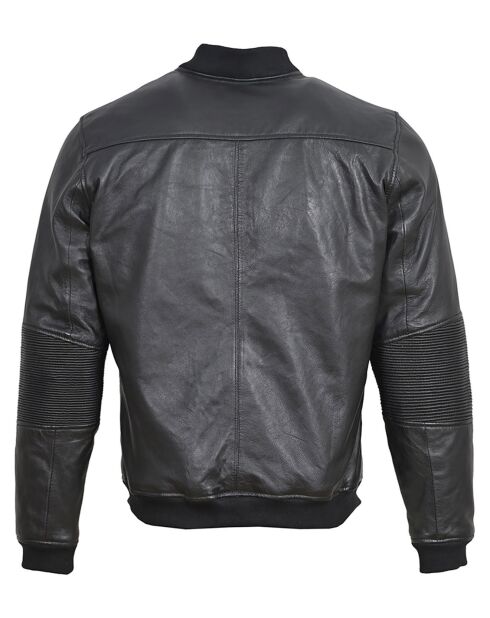 Schwarze Bomber aus Lammfell von Leeroy
