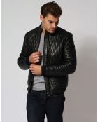 Giacca Lenaic in pelle di agnello nera