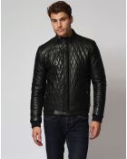 Giacca Lenaic in pelle di agnello nera