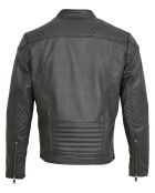 Schwarze Leobard Lammfelljacke