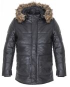 Schwarze Lammfelljacke Lewis