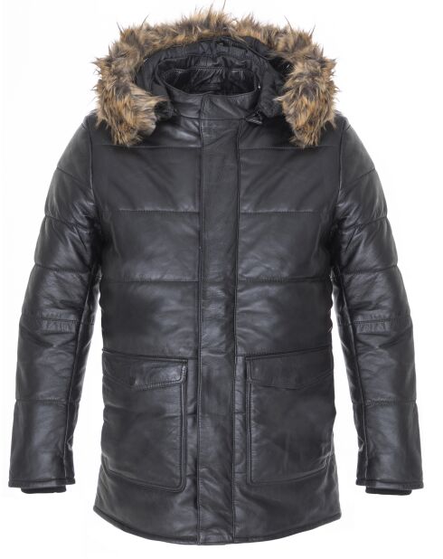 Zwarte jas van lamsleer Lewis