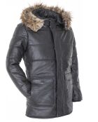 Schwarze Lammfelljacke Lewis