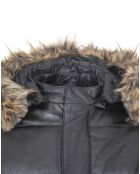 Schwarze Lammfelljacke Lewis