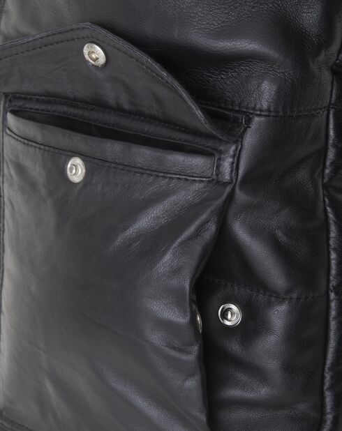 Zwarte jas van lamsleer Lewis