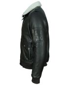 Veste en Cuir d'Agneau Liman chocolat