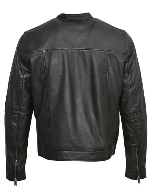 Zwarte jas van lamsleer Locke